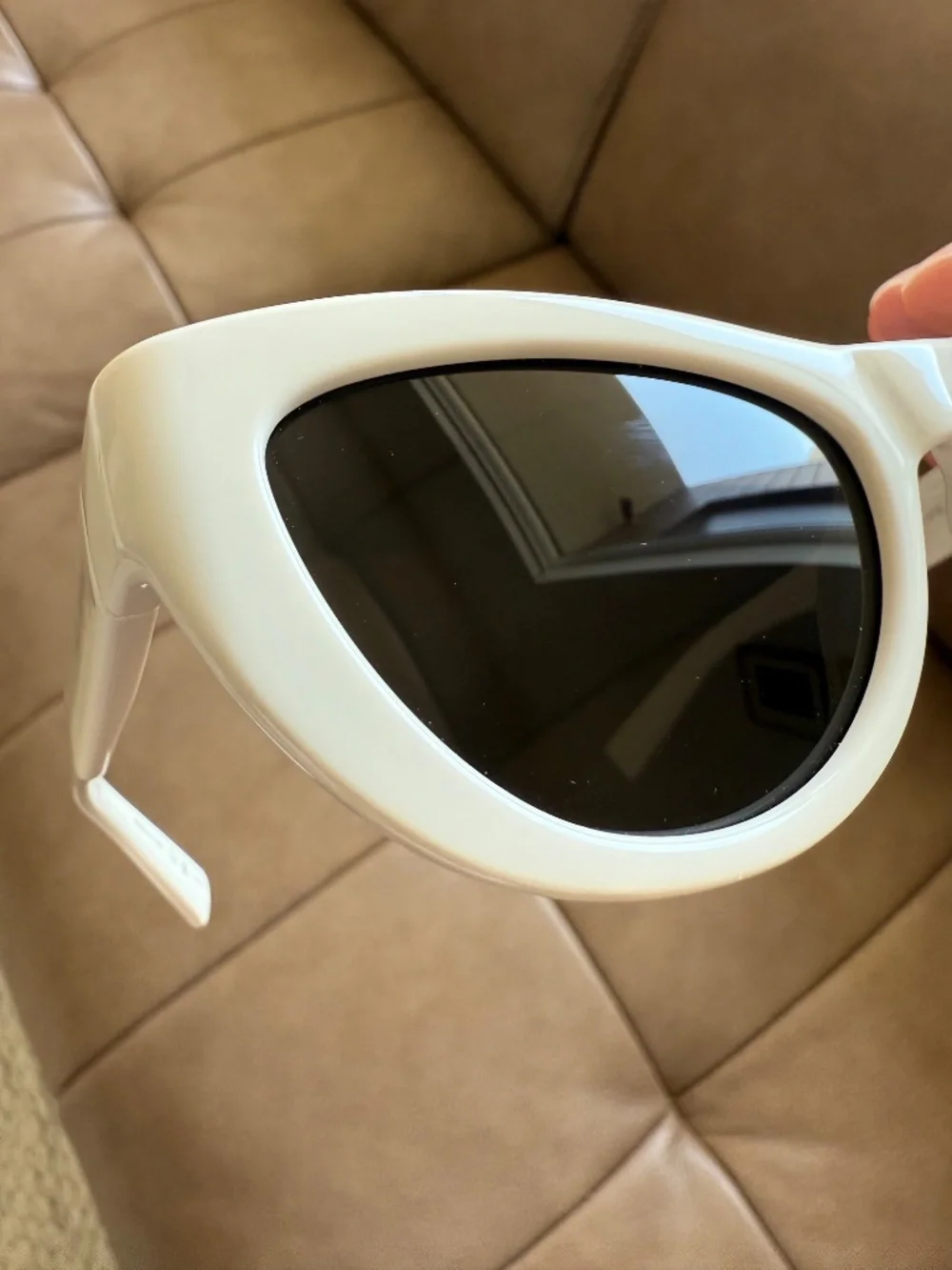 NEVER WORN - Saint Laurent Ivory Cat-Eye Sunglasses (With Case) - Picture 6 of 10